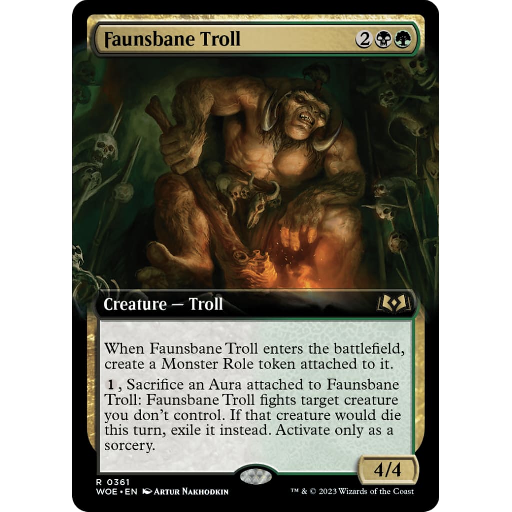 Faunsbane Troll (WOE-361): (Extended Art) - Single