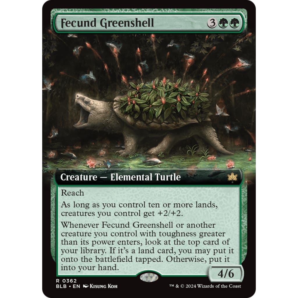 Fecund Greenshell (BLB-362): (Extended Art) Foil - Single