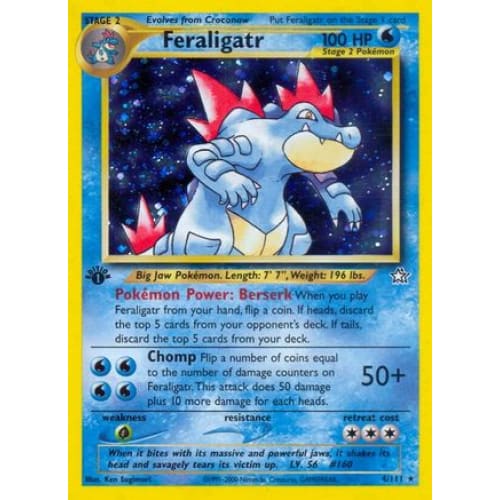Feraligatr (004/111) Holo Rare 1st Edition Holofoil - Single