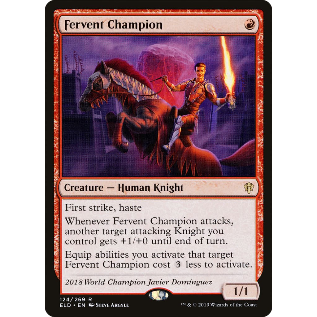 Fervent Champion (ELD-124) Foil - Single