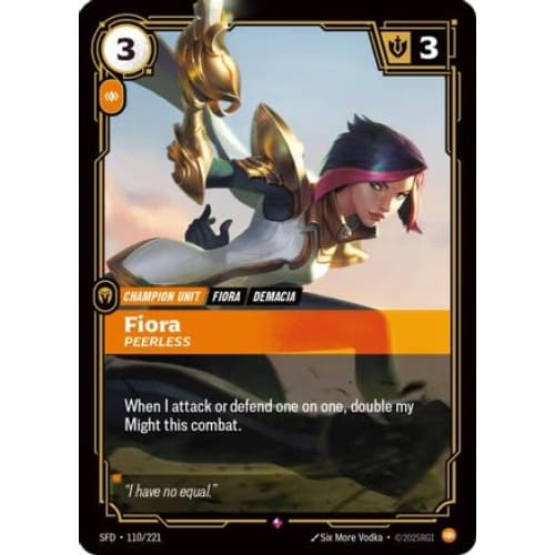 Fiora - Peerless (110/221) - Spiritforged Foil - Single