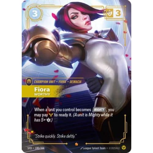 Fiora - Worthy (180/221) - Spiritforged Foil - Single