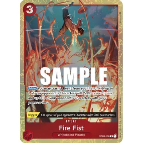 Fire Fist (Alternate Art) OP03-018 R Pillars of Strength