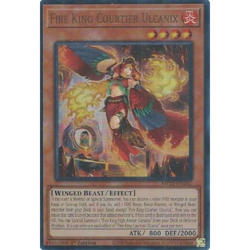 Fire King Courtier Ulcanix - MP25-EN262 Ultra Rare 1st