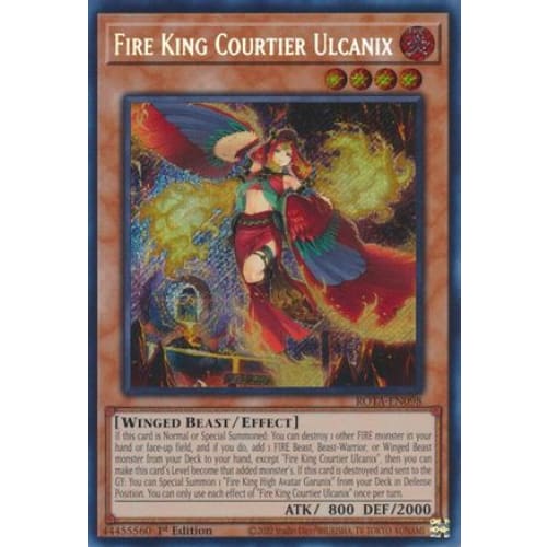 Fire King Courtier Ulcanix - ROTA-EN098 Secret Rare 1st