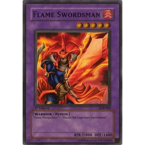 Flame Swordsman (LOB-003) Super Rare 1st Edition - Single
