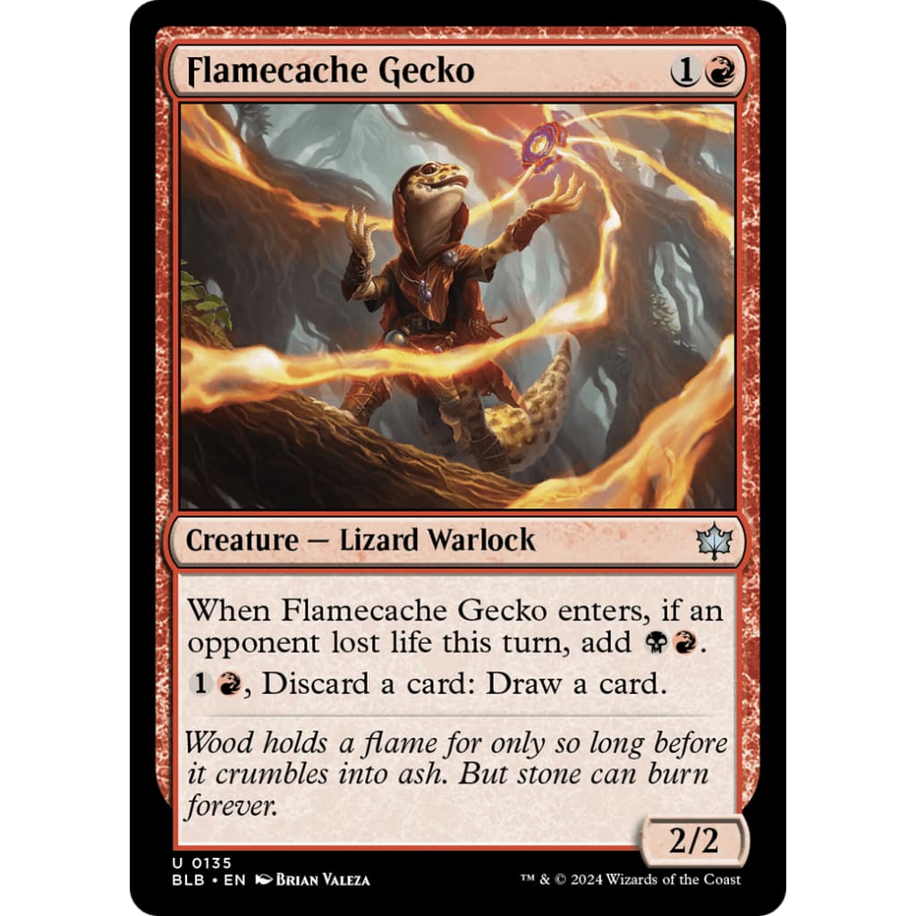 Flamecache Gecko (BLB-135) Foil - Single
