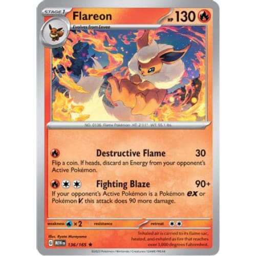 Flareon (136) Rare Classic Holofoil - Single