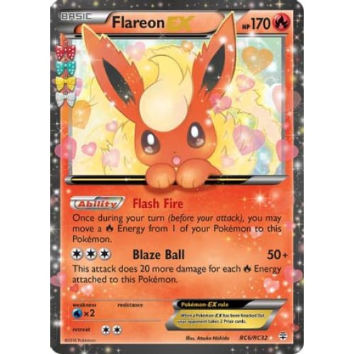 Flareon-EX (RC6/083) Holo Rare Holofoil - Single
