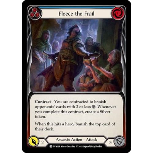 Fleece the Frail (Blue) (DYNASTY) Rainbow Foil - Single