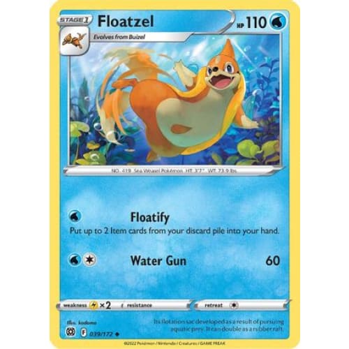 Floatzel (039/172) Uncommon Reverse Holofoil - Single