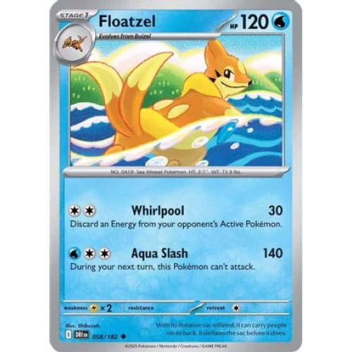 Floatzel (58) Uncommon Reverse Holofoil - Single