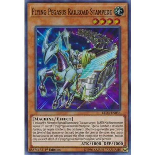 Flying Pegasus Railroad Stampede (LED4-EN036) Super Rare