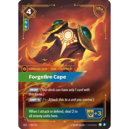 Forgefire Cape (190/221) - Spiritforged Foil - Single