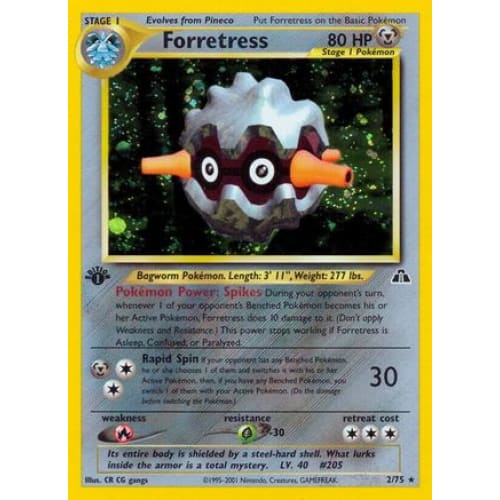 Forretress (002/075) Holo Rare Unlimited Holofoil - Single