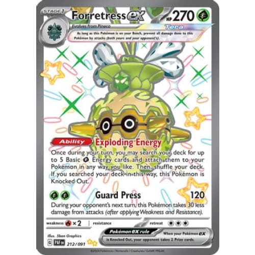 Forretress ex (212) Shiny Ultra Rare Holofoil - Single