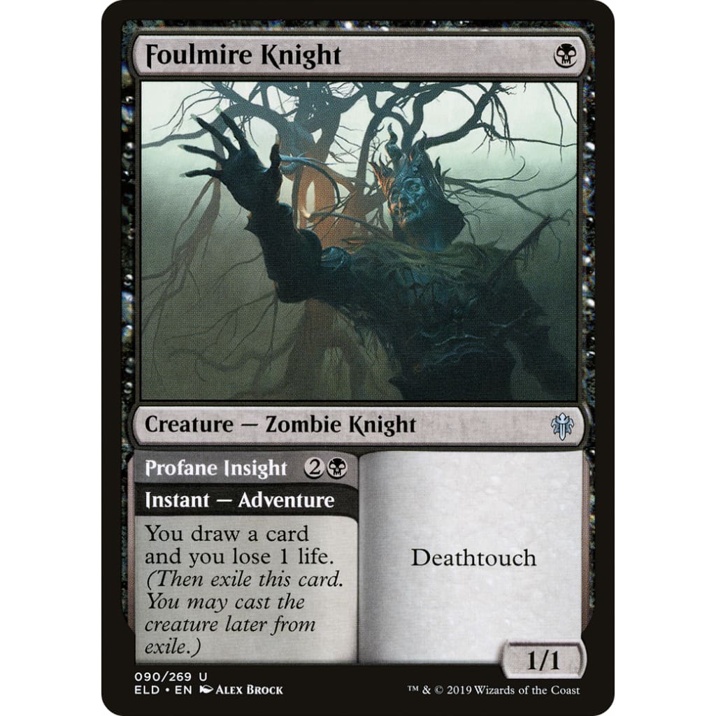 Foulmire Knight // Profane Insight (ELD-090) Foil - Single