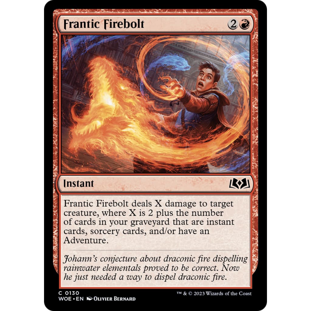 Frantic Firebolt (WOE-130) Foil - Single