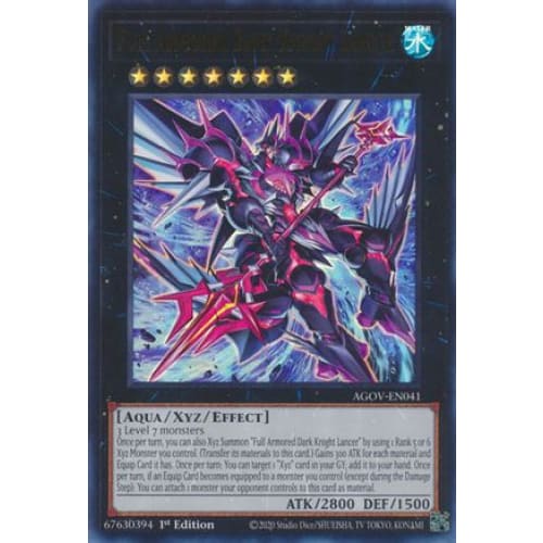 Full Armored Dark Knight Lancer - AGOV-EN041 Ultra Rare 1st