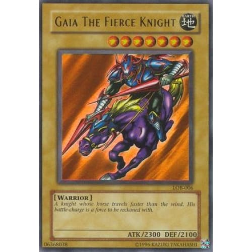 Gaia The Fierce Knight (LOB-006) Ultra Rare Unlimited