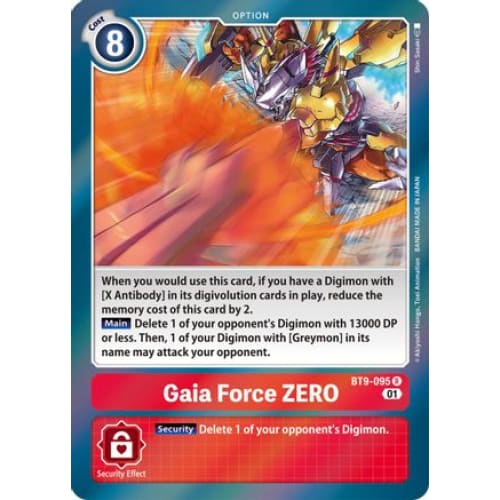 Gaia Force ZERO - BT9-095 - Rare Foil - Single