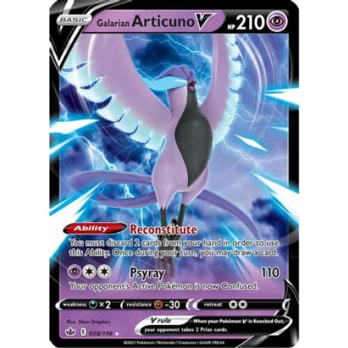 Galarian Articuno V (058/198) Holo Rare Holofoil - Single