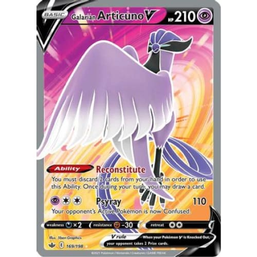 Galarian Articuno V (169/198) Ultra Rare Holofoil - Single