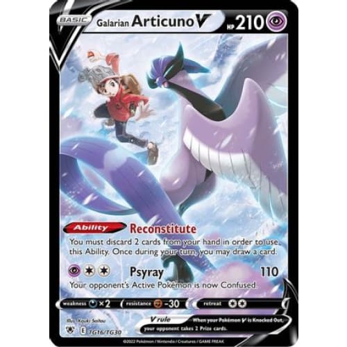 Galarian Articuno V (TG16/030) Holo Rare Holofoil - Single
