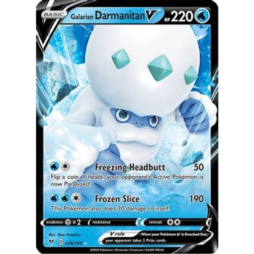 Galarian Darmanitan V (036/185) Holo Rare Holofoil - Single