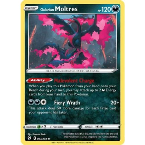 Galarian Moltres (093/203) Holo Rare Holofoil - Single