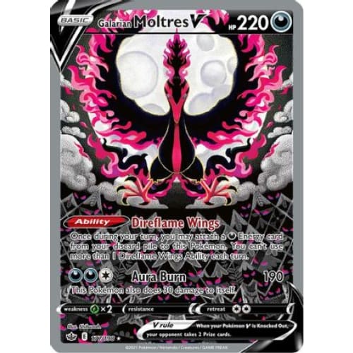 Galarian Moltres V (177/198) Ultra Rare Holofoil - Single