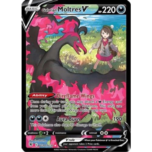 Galarian Moltres V (TG20/030) Holo Rare Holofoil - Single