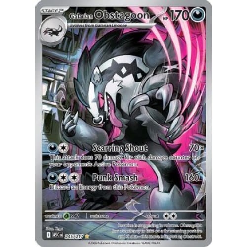 Galarian Obstagoon - 245/217 (245) Illustration Rare