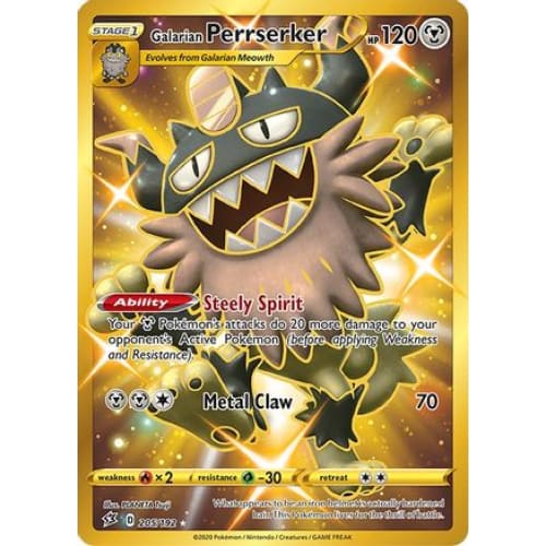 Galarian Perrserker (205/192) Secret Rare Holofoil - Single
