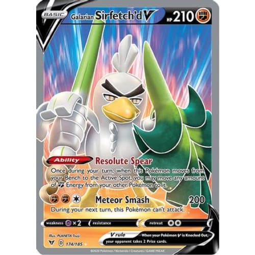 Galarian Sirfetch’d V (174/185) Ultra Rare Holofoil - Single