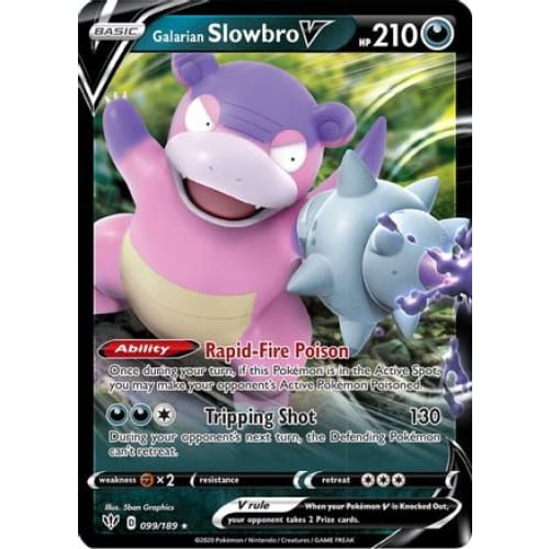 Galarian Slowbro V (099/189) Holo Rare Holofoil - Single