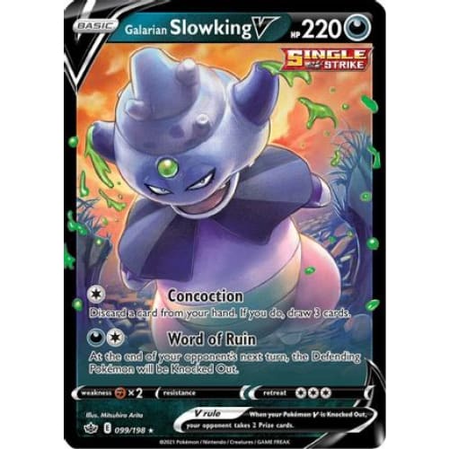 Galarian Slowking V (099/198) Holo Rare Holofoil - Single