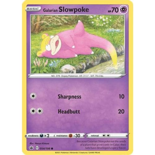 Galarian Slowpoke (054/198) Common Reverse Holofoil - Single