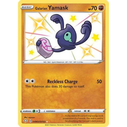 Galarian Yamask (SV065/122) Rare Shiny Holofoil - Single