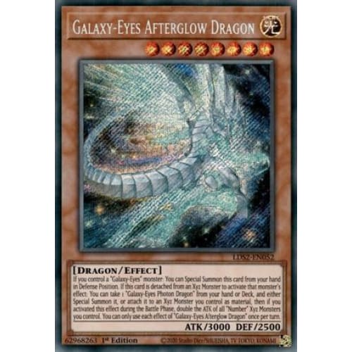 Galaxy-Eyes Afterglow Dragon (LDS2-EN052) Secret Rare 1st