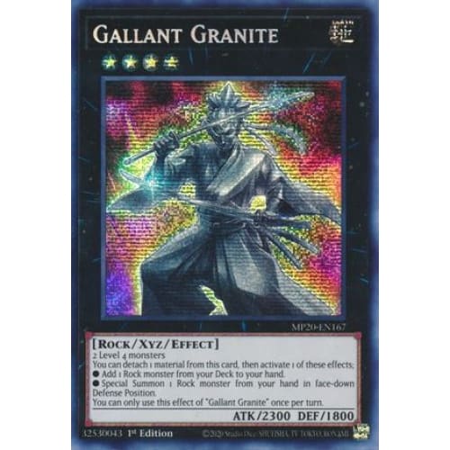 Gallant Granite (MP20-EN167) Prismatic Secret Rare 1st