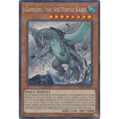 Gameciel the Sea Turtle Kaiju (BLRR-EN075) Secret Rare 1st
