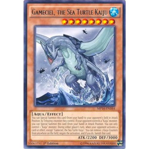 Gameciel the Sea Turtle Kaiju (MP16-EN164) Rare Unlimited