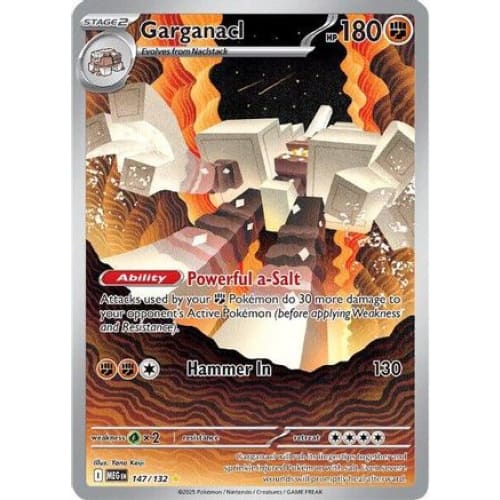Garganacl - 147/132 (147) Shiny Rare Holofoil - Single
