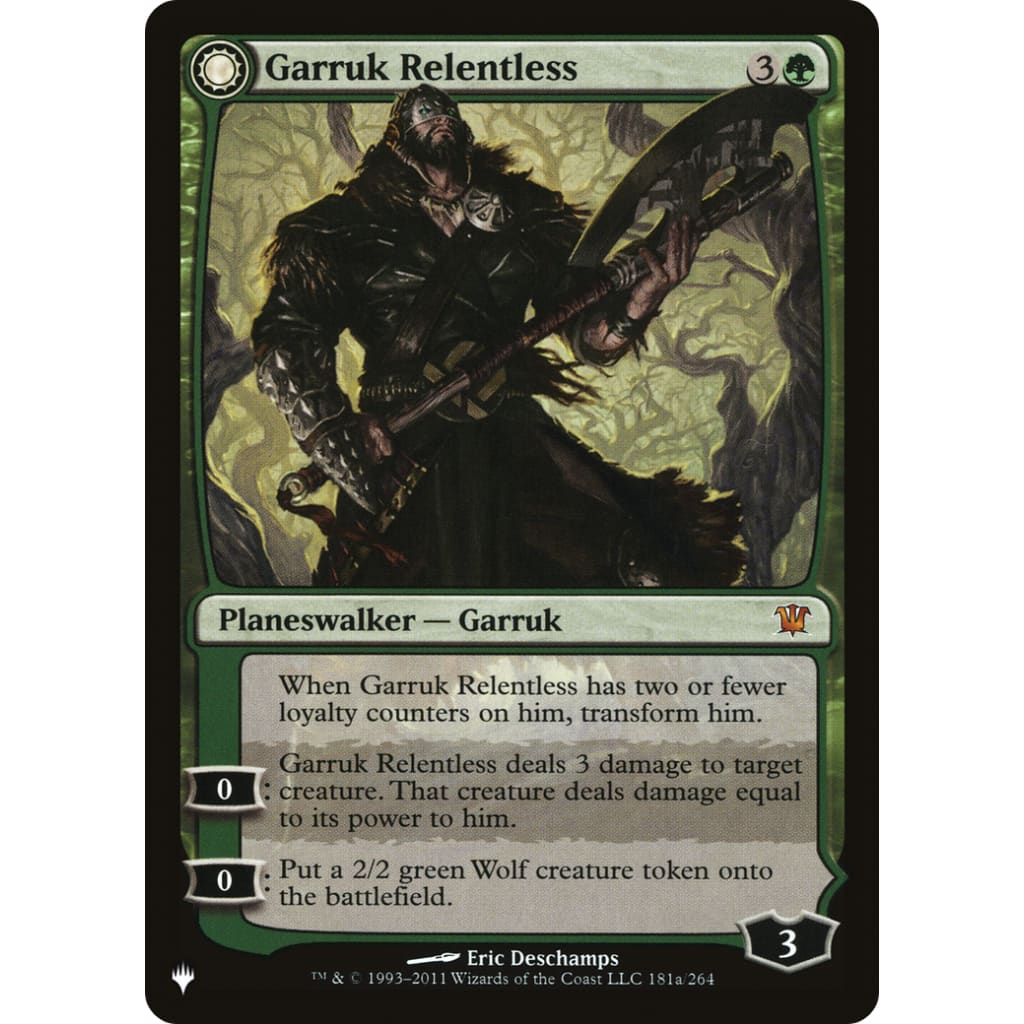 Garruk Relentless // the Veil-Cursed (PLST-ISD-181):