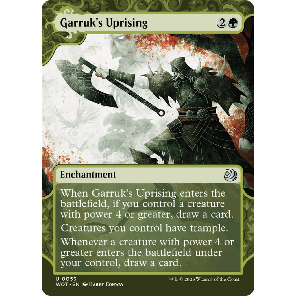 Garruk’s Uprising (WOT-053): (Showcase) (Borderless)