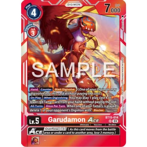 Garudamon Ace - BT15-014 - Super Rare Foil - Single