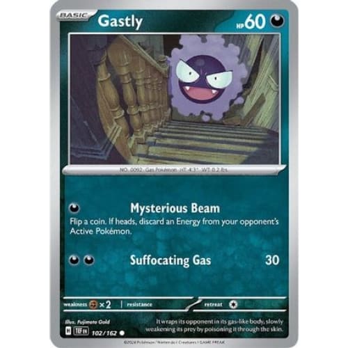 Gastly (102) Common Reverse Holofoil - Single