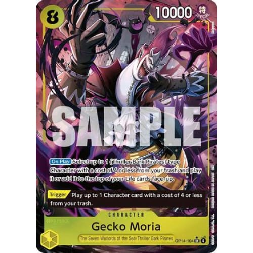 Gecko Moria - OP14-104 (Alternate Art) SR The Azure Sea’s