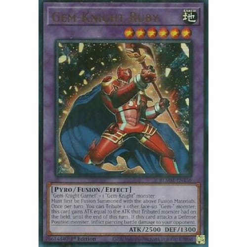 Gem-Knight Ruby - BLMM-EN136 Ultra Rare 1st Edition - Single